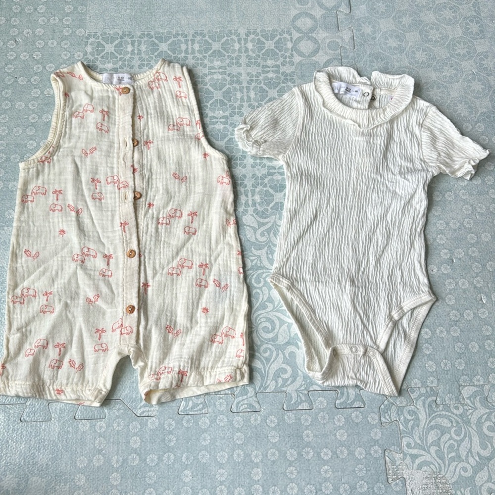Zara 9 month old new onesies